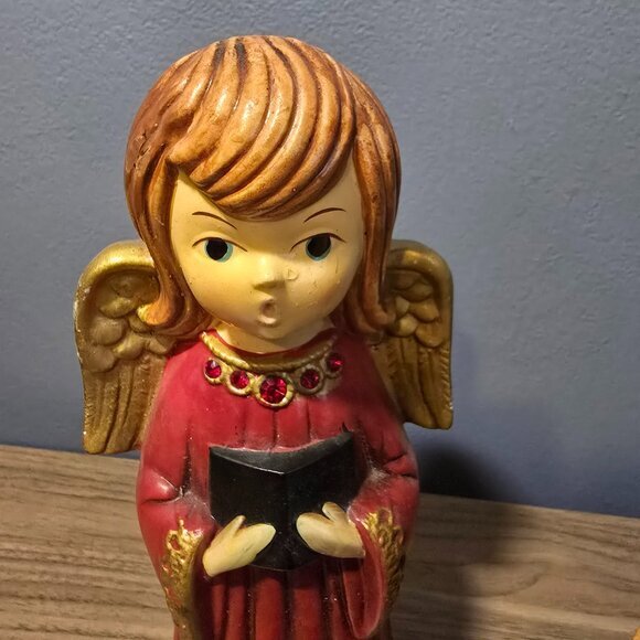 VINTAGE 1970's ceramic‎ angel figures CHOIR singing Made in Japan RARE Christmas - Picture 7 of 11